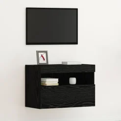 vidaXL Tv-Bänkar>TV Vägghylla Svart ek 60 x 30 x 40 cm Konstruerat trä