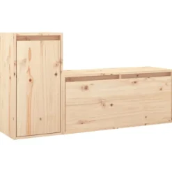 vidaXL Tv-Bänkar>Tv-bänk 2 st massiv furu