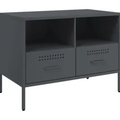 vidaXL Tv-Bänkar>Tv-bänk antracit 68x39x50,5 cm stål