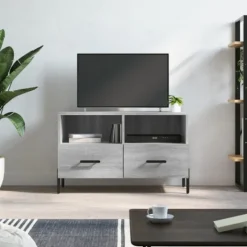 vidaXL Tv-Bänkar>Tv-bänk grå sonoma 80x36x50 cm konstruerat trä