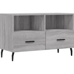 vidaXL Tv-Bänkar>Tv-bänk grå sonoma 80x36x50 cm konstruerat trä