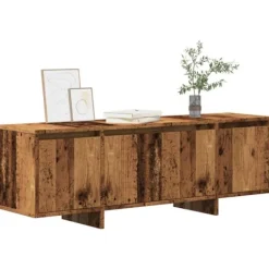 vidaXL Tv-Bänkar>Tv-bänk åldrat trä 120x30x40,5 cm konstruerat trä