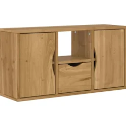 vidaXL Tv-Bänkar>TV-bänk med låda "ODDA" 79x24x40 cm massiv furu