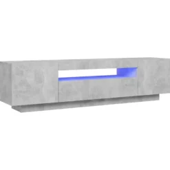 vidaXL Tv-Bänkar>TV-bänk med LED-belysning betonggrå 160x35x40 cm