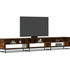 vidaXL Tv-Bänkar>Tv-bänk rökfärgad ek 270x40x46 cm konstruerat trä