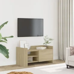 vidaXL Tv-Bänkar>Tv-bänk sonoma ek 80x35x40 cm konstruerat trä