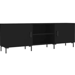 vidaXL Tv-Bänkar>Tv-bänk svart 150x30x50 cm konstruerat trä