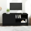 vidaXL Tv-Bänkar>Tv-bänk svart 80x35x36,5 cm konstruerat trä