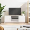 vidaXL Tv-Bänkar>Tv-bänk vit 102x30x37,5 cm konstruerat trä