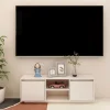 vidaXL Tv-Bänkar>Tv-bänk vit 110x30x40 cm massiv furu