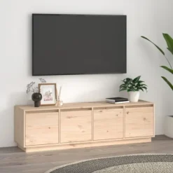vidaXL Tv-Bänkar>Tv-bänk 156x37x45 cm massiv furu