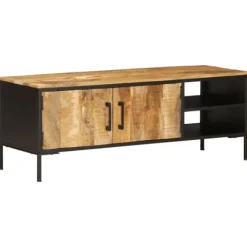 vidaXL Tv-Bänkar>Tv-bänk 110x35x40 cm massivt grovt mangoträ