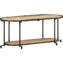 vidaXL Tv-Bänkar>Tv-bänk 100x42x40 cm massivt grovt mangoträ