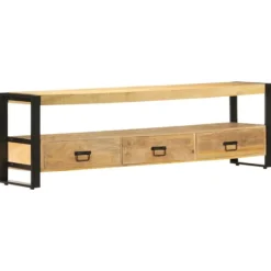 vidaXL Tv-Bänkar>TV-bänk 150x30x45 cm massivt mangoträ