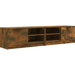 vidaXL Tv-Bänkar>Tv-bänkar 2 st rökfärgad ek 80x35x36,5 cm konstruerat trä