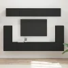 vidaXL Tv-Bänkar>TV-bänkset Väggmonterad 5 pcs Svart Konstruerat trä