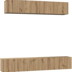vidaXL Tv-Bänkar>TV-bänkset Väggmonterad 5 pcs Artisan Ek Konstruerat trä