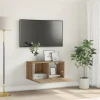 vidaXL Tv-Bänkar>TV-bänkset Väggmonterad Brun 60 x 30 x 30 cm Konstruerat trä