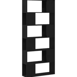 vidaXL Tv-Bänkar>TV-bänkset Väggmonterad Svart 80 x 24 x 186 cm Konstruerat trä