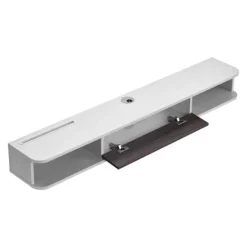 DUOKU Tv-Bänkar>TV-möbel Flytande 140 cm--Väggmonterad Multimedia-konsol-för DVD-spelare, Digitalbox, Spelkonsol-Vit