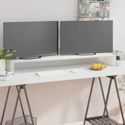 vidaXL Kontorsmöbler>Tv/monitor-ställ glas grön 120x30x13 cm