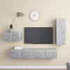 vidaXL Tv-Bänkar>Tv-skåp 4 delar betonggrå konstruerat trä