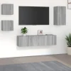vidaXL Tv-Bänkar>Tv-skåp 5 delar grå sonoma konstruerat trä
