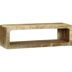 vidaXL Tv-Bänkar>TV-Skåp med hylla med lagring Brun Massivt Mangoträ