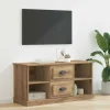 vidaXL Tv-Bänkar>TV-skåp med låda Artisan Ek 99,5 x 35,5 x 48 cm Konstruerat trä