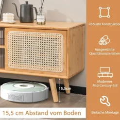 B2X Tv-Bänkar>TV-skåp Modernt TV-ställ för tv-apparater upp till 55 tum 120,5 x 31 x 45,5 cm naturligt