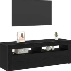 vidaXL Tv-Bänkar>TV-skåp Svart Ek 120 x 35 x 40 cm Konstruerat trä