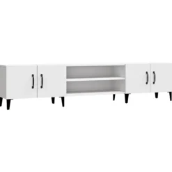 vidaXL Tv-Bänkar>TV-skåp vit 180x31,5x40 cm konstruerat trä