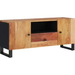 vidaXL Tv-Bänkar>TV-skåp 105x33,5x46 cm massivt akacia och konstruerat trä