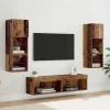 vidaXL Tv-Bänkar>TV-väggmodul Väggmonterad 6 pcs Gammalt trä Konstruerat trä
