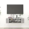 vidaXL Tv-Bänkar>TV-väggskåp betonggrå 100x30x26,5 cm konstruerat trä
