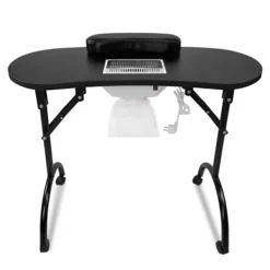 UISEBRT Sminkbord>mobilt nagelbord med låda och förvaringsväska - - 98 x 44 x 77 cm