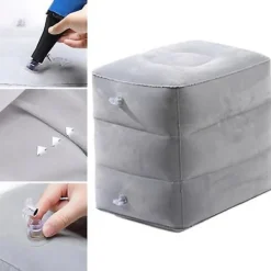 Sittpuffar>Uppblåsbar fotpall för flygplan, justerbar höjd, tålig, mjuk, universell, hopfällbar, bärbar