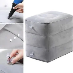 LEIGELE Sittpuffar>Uppblåsbart fotstöd för flygplan, justerbar höjd, slitstarkt, mjukt, allmänt använt, hopfällbart, portabelt (LGL)