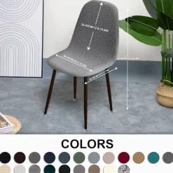 Stolar>Utdragbar stolsöverdrag 6-pack, modernt tvättbart matstolsöverdrag universellt köksstolsöverdrag köksdekorationer, grå