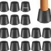 Stolar>VABNEER stolsbenskydd, 16-pack silikonstolsbensöverdrag, runda bord och stolsfotskydd för trägolv (15 mm-16 mm,