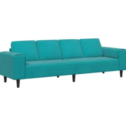 vidaXL Soffor>Vardagsrumsoffa Turkos 250 x 188 x 76 cm