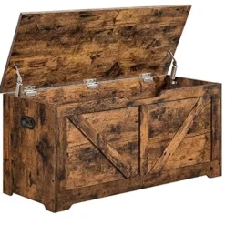 Pavil Kistor & Koffertar>VASAGLE förvaringslåda, förvaringsbänk, filtlåda, skoförvaring, rustikbrun