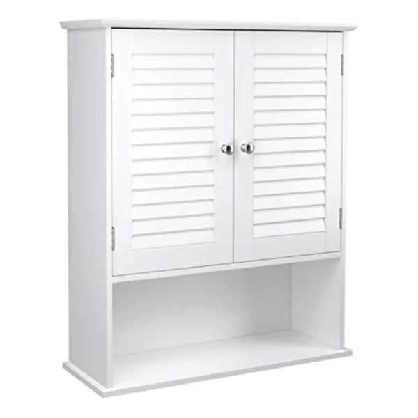 Pavil Skåp>Vasagle väggskåp, hängande badrumsförvaringsskåp, medicinskåp, vit