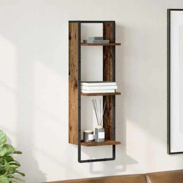 vidaXL Hyllor>Vägg hylla Gammalt trä 30 x 25 x 100 cm Konstruerat trä