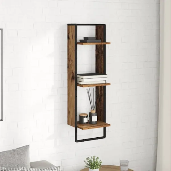 vidaXL Hyllor>Vägg hylla Gammalt trä 30 x 25 x 100 cm Konstruerat trä