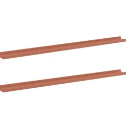 vidaXL Hyllor>Vägg hylla med hylla 2 pcs Röd 115 x 9 x 3 cm Konstruerat trä