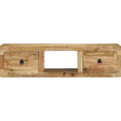 vidaXL Tv-Bänkar>Vägghängt TV-skåp 100x32x25 cm massivt trä grov mango