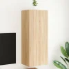 vidaXL Tv-Bänkar>Väggmonterad tv-bänk sonoma-ek 40,5x30x102 cm konstruerat trä