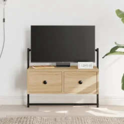 vidaXL Tv-Bänkar>Väggmonterad tv-bänk sonoma-ek 60,5x30x51 cm konstruerat trä