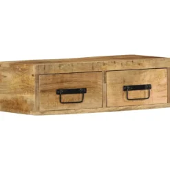 vidaXL Tv-Bänkar>Väggmonterad TV-bänk 60x30x19 cm massivt grovt mangoträ